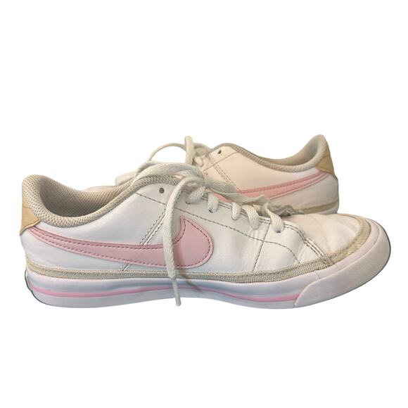 Nike Court Legacy White/Pink Size 4Y - Picture 6 of 7